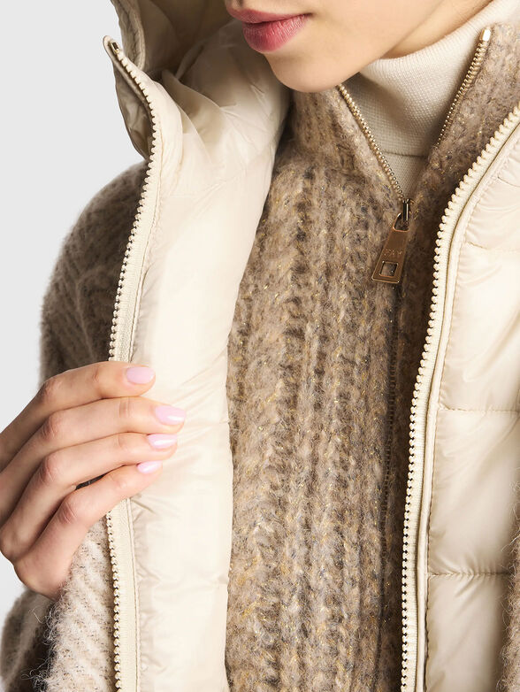 Wool blend coat with herringbone pattern - 5