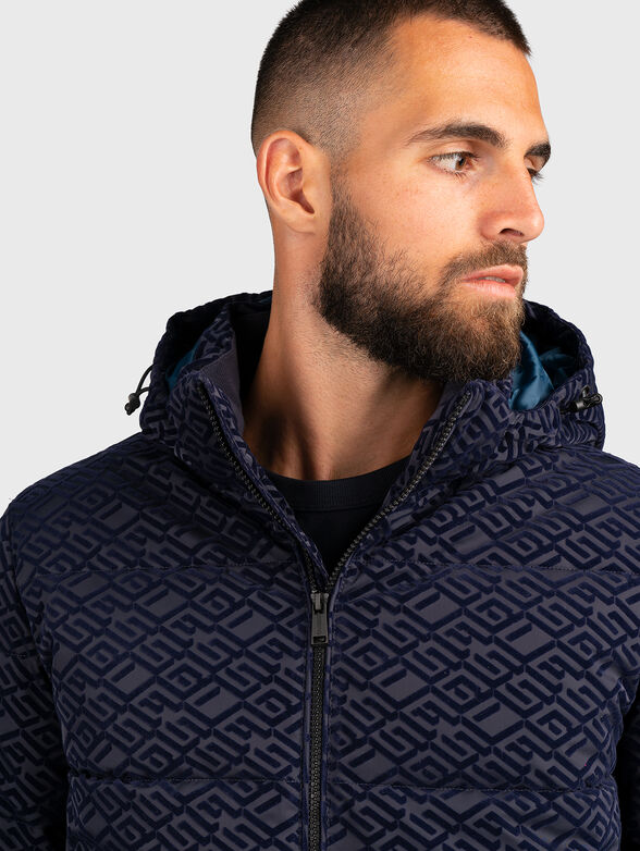  Down jacket with monogram print  - 4
