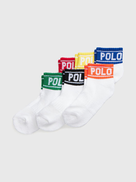 Комплект от шест чифта чорапи с лого - 1