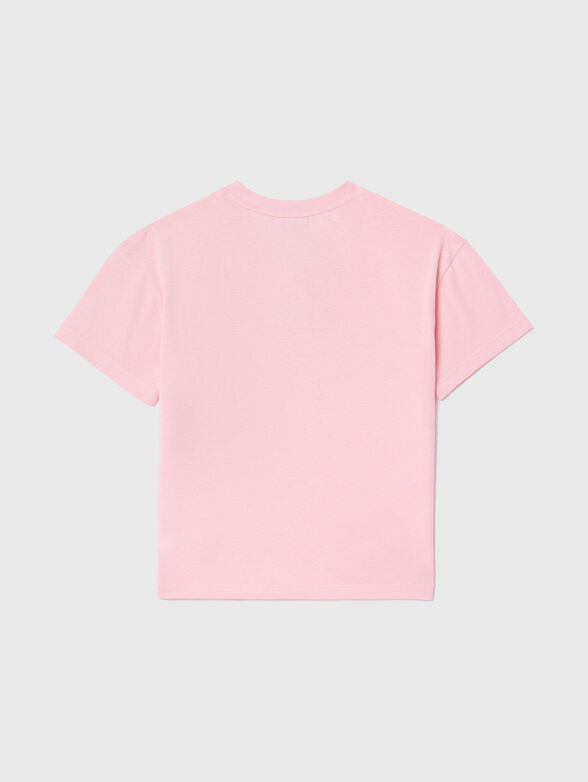 Pink t-shirt with flower detail - 2