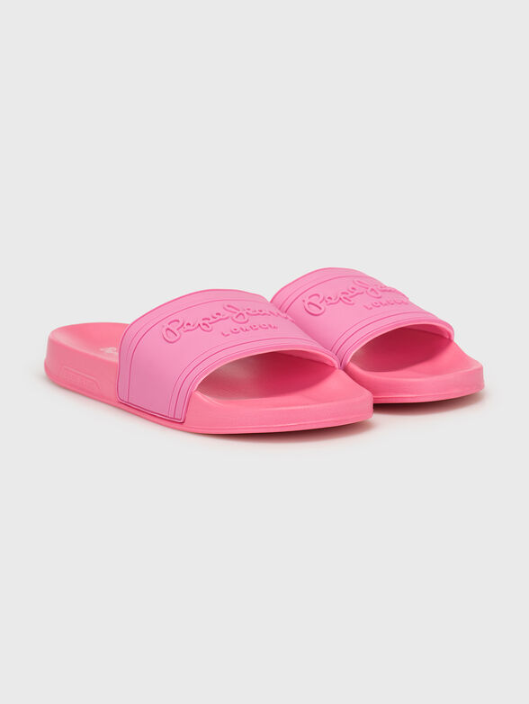 SLIDER Pink slides with embossed logo - 2