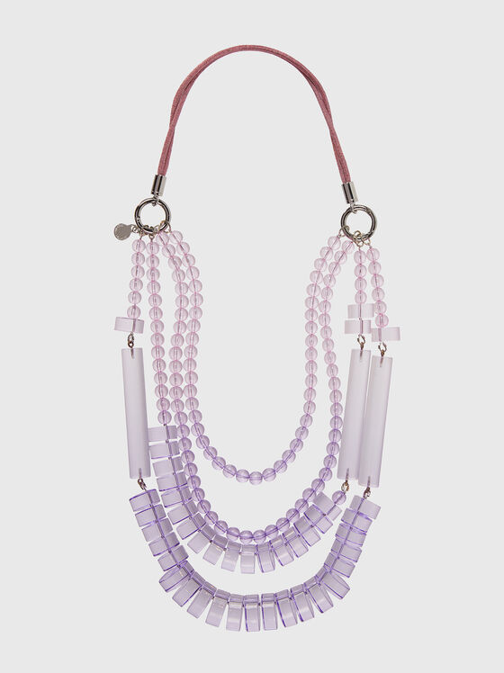 Колие на няколко реда с цветни мъниста  - 1