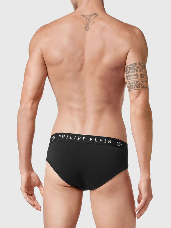 Black briefs with logo inscription - 2