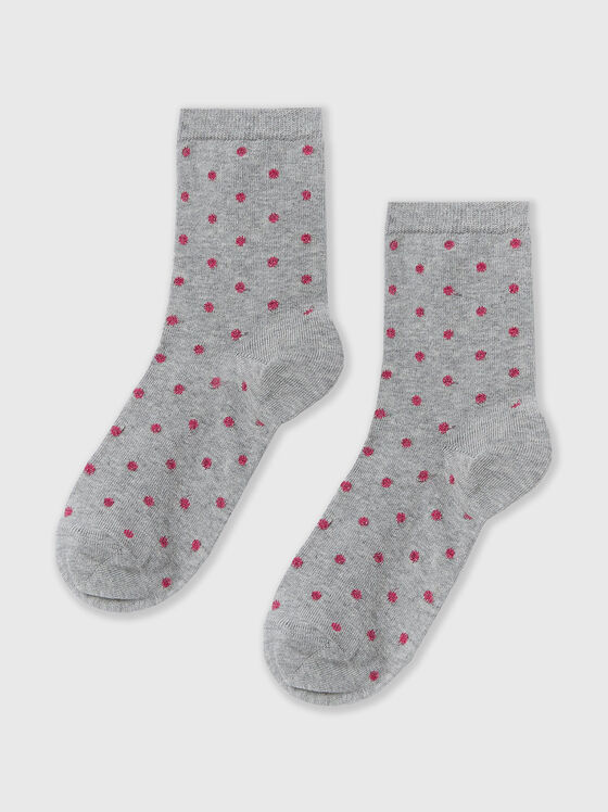 EASY LIVING grey socks with dots - 1