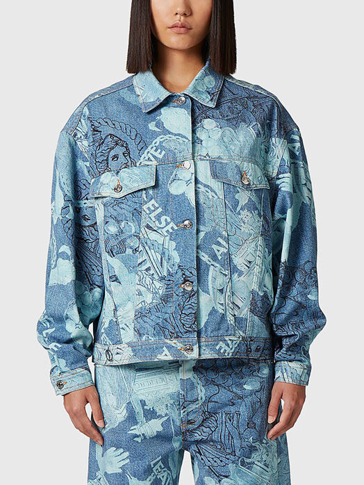 Denim jacket with art print