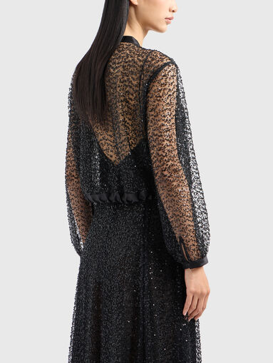 Sheer jacket with sequins - 3
