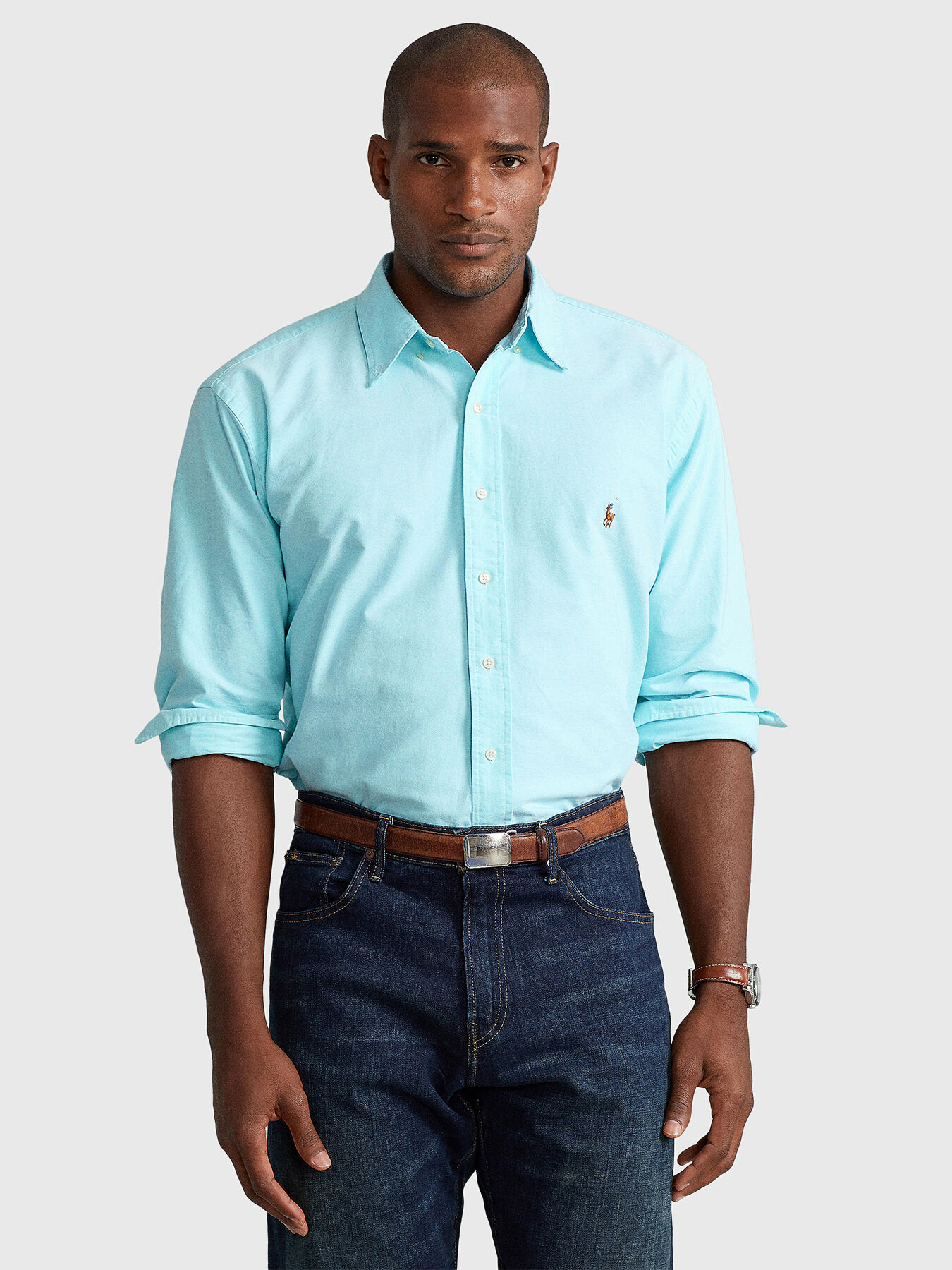 国内即発【POLO Ralph Lauren】PONY刺繍 コットンOxford Shirt Oxford shirt with Pony logo embroidery brand POLO RALPH
