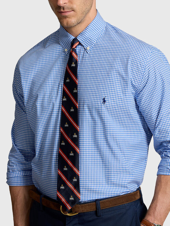 Cotton shirt with logo embroidery - 4