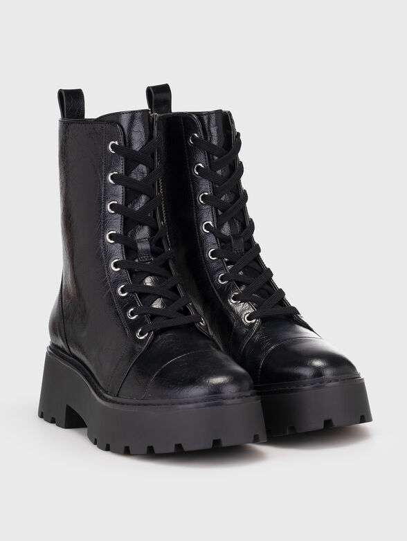 Black leather boots - 2