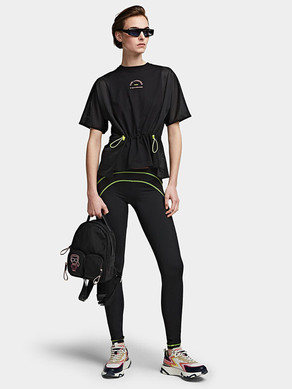 Black blouse with accentuating ties - 4