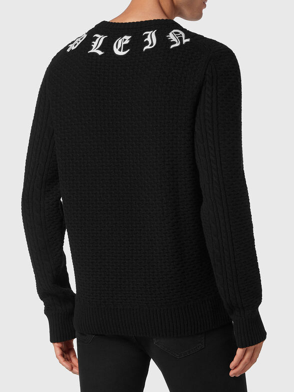 Black sweater in wool and cashmere - 3