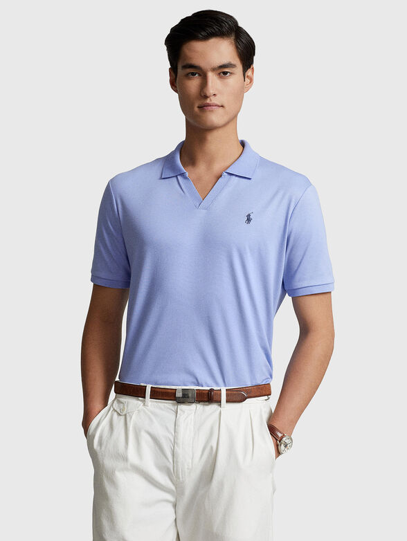 Polo-shirt with V-neck - 1
