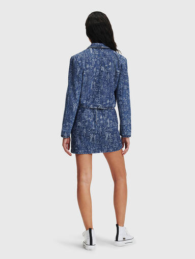 Denim jacket with artistic print - 3