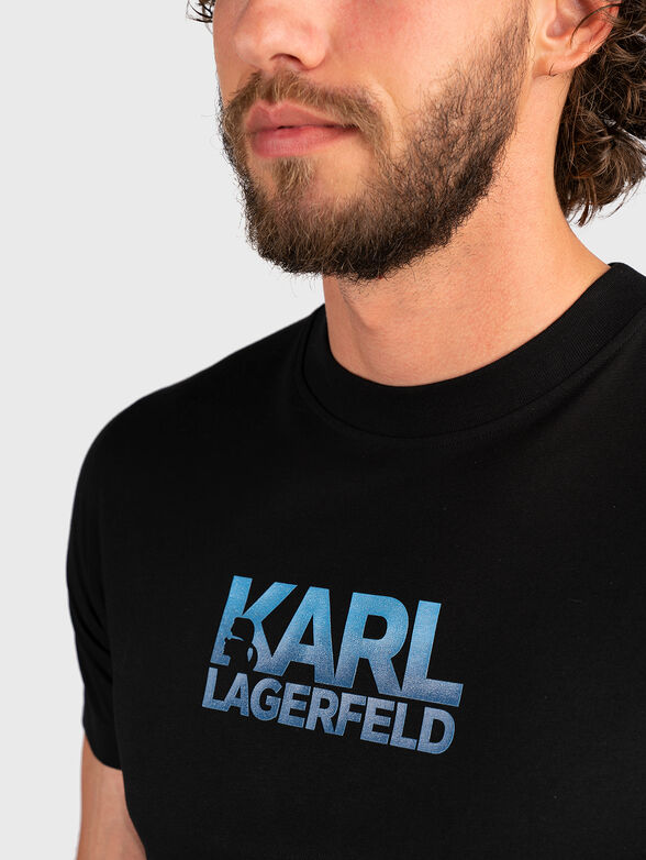 Cotton T-shirt with contrast logo - 4