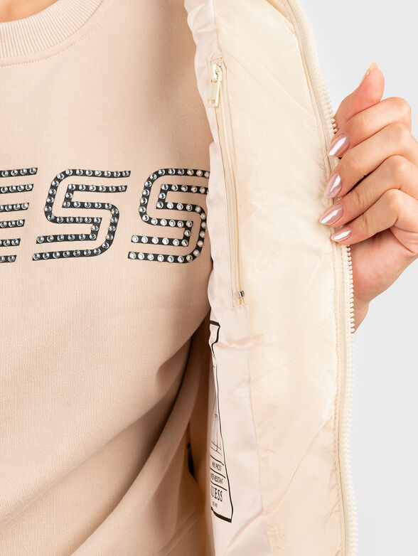 Quilted vest with monogram print - 6
