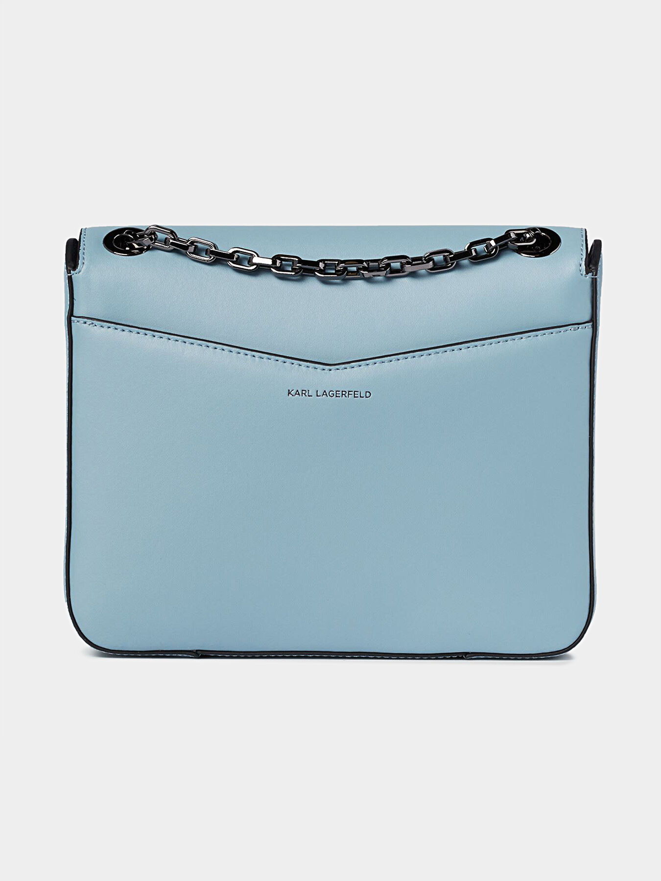 人気デザイナー K/AUTOGRAPH Black leather shoulder bag brand Karl Lagerfeld アクセサリー