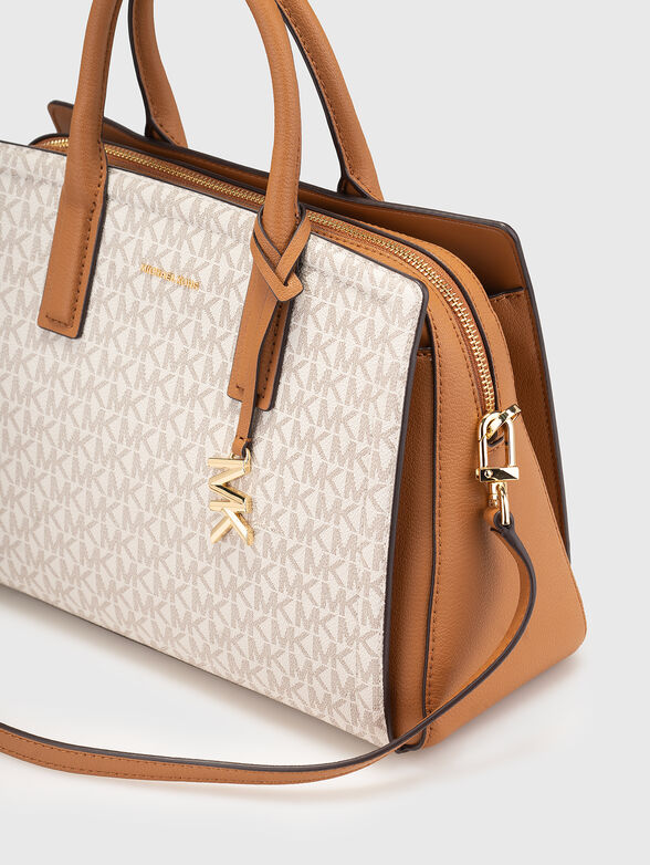 Bag with logo print and removable handle - 5