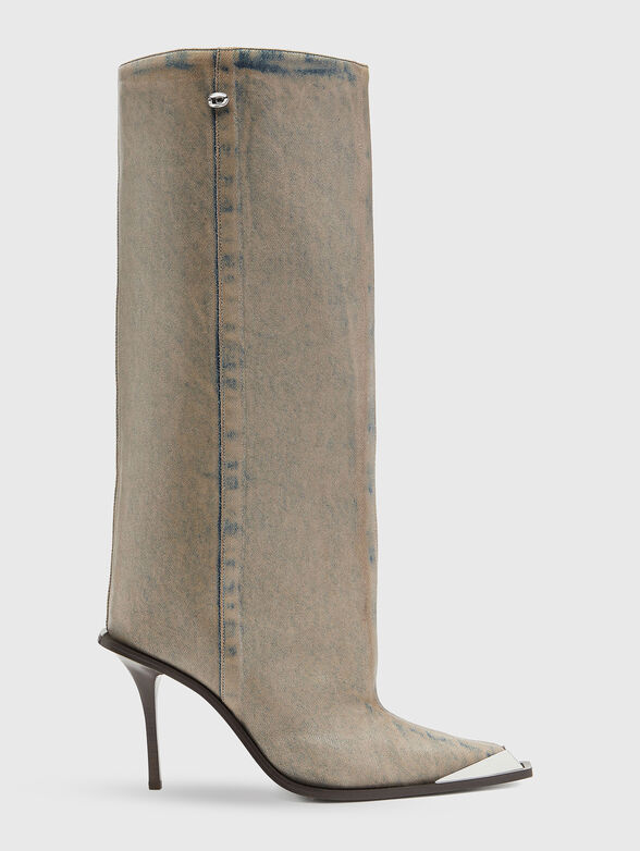 D-TONA heeled denim boots - 0