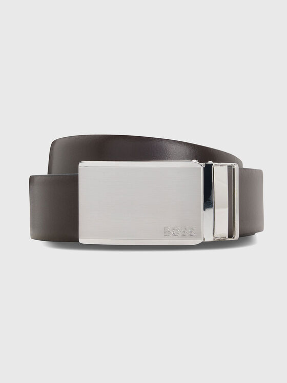 Leather belt with logo - 1