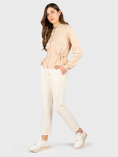 Straight trousers with logo - 4