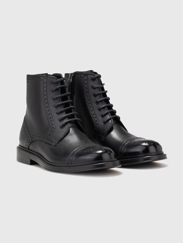 Black leather shoes - 2