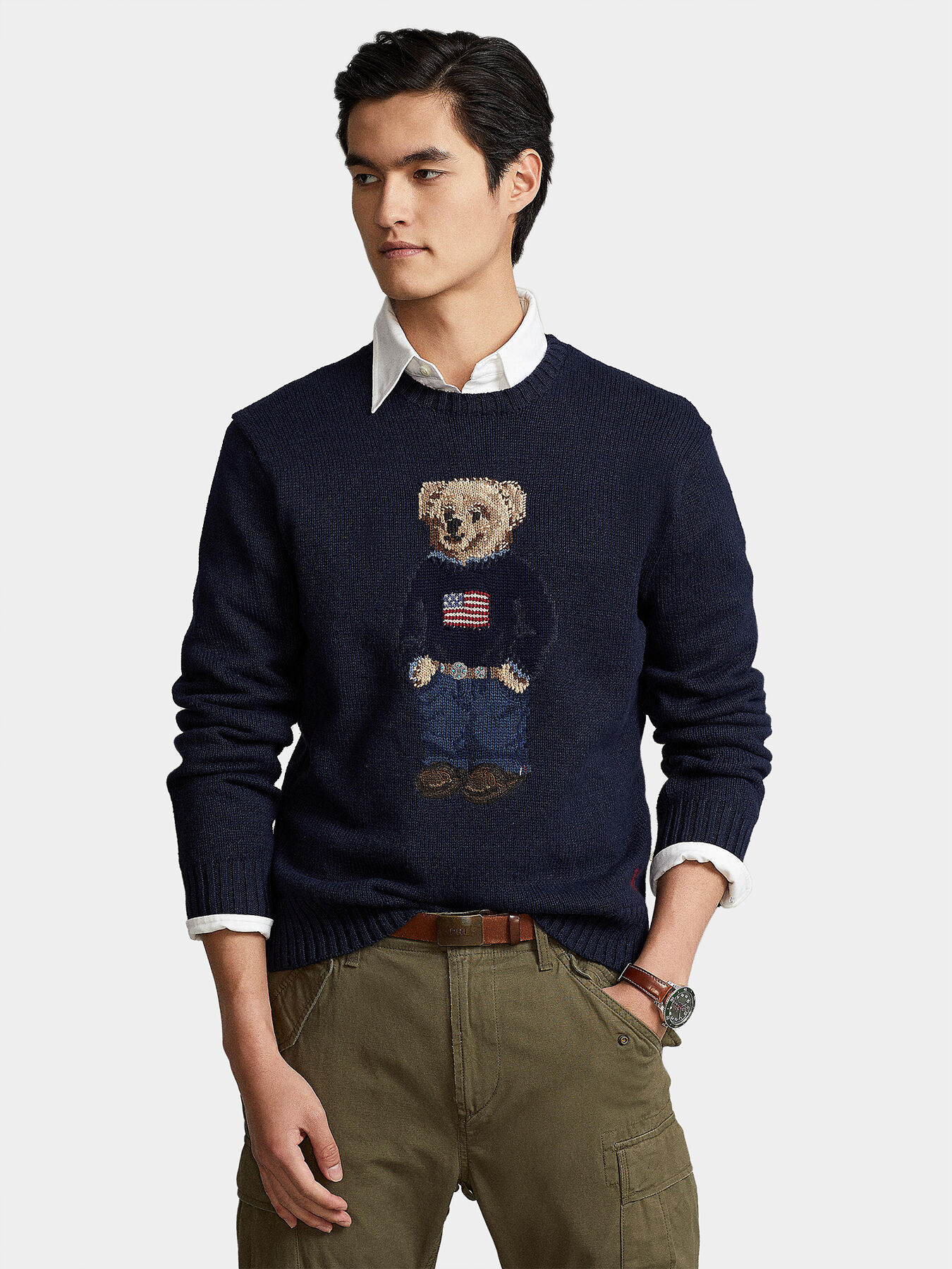 Sweater in cotton blend with Polo Bear motif brand POLO