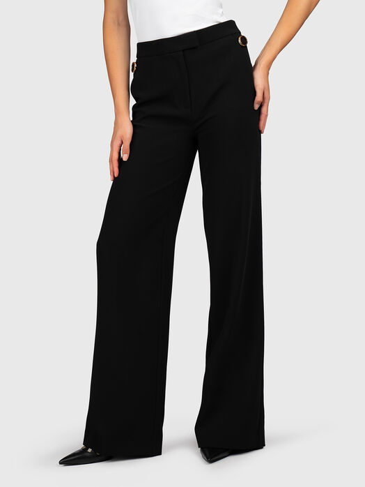 Straight-leg trousers in black