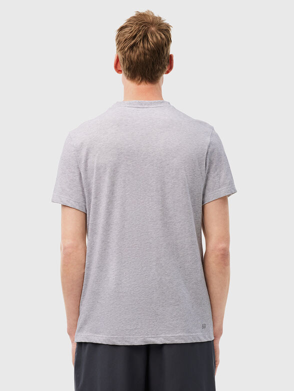 White T-shirt with contrasting logo print - 3