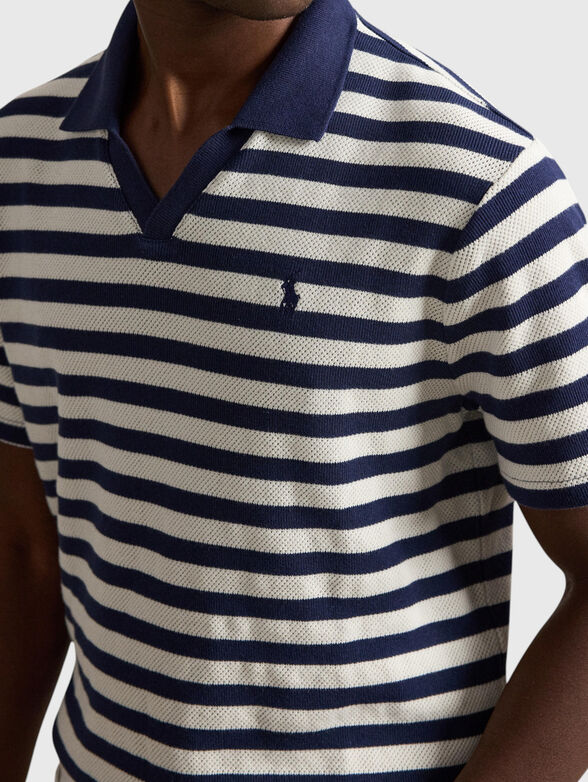 Striped cotton polo shirt - 4