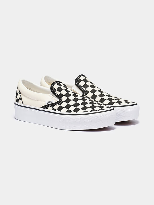 Slip-on sneakers with checked print - 2