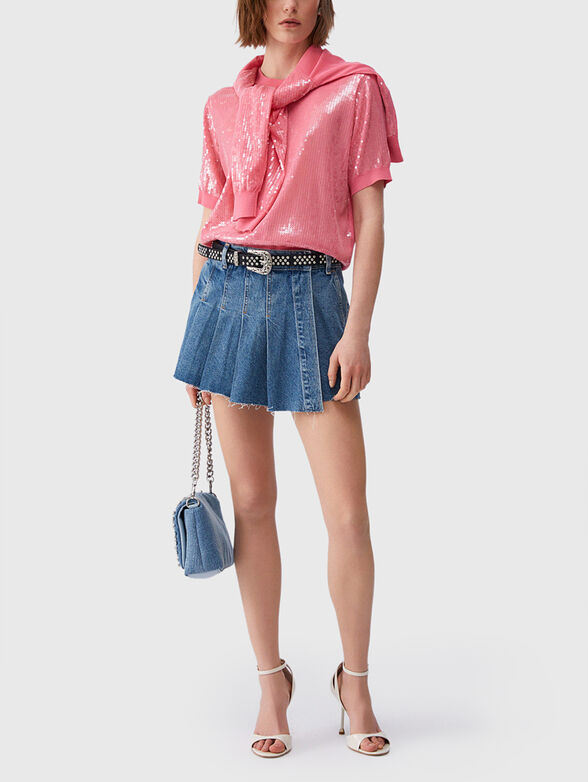 Blue sequined sweater - 2