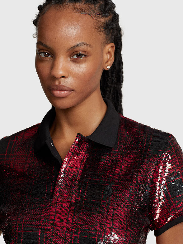 Sewuin embellished Polo shirt  - 4