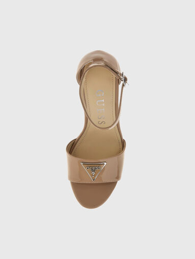 Logo detail heeled sandals - 5