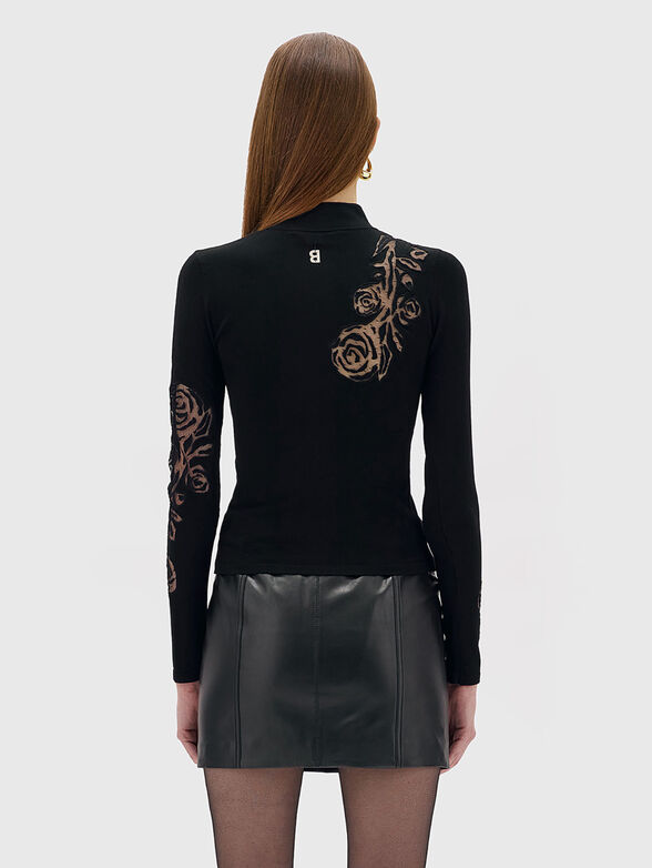 Black blouse with sheer details - 3