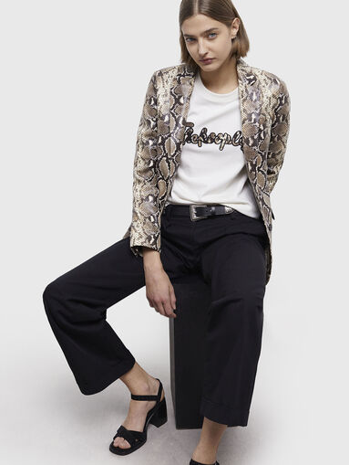 Snakeskin-effect leather jacket - 5