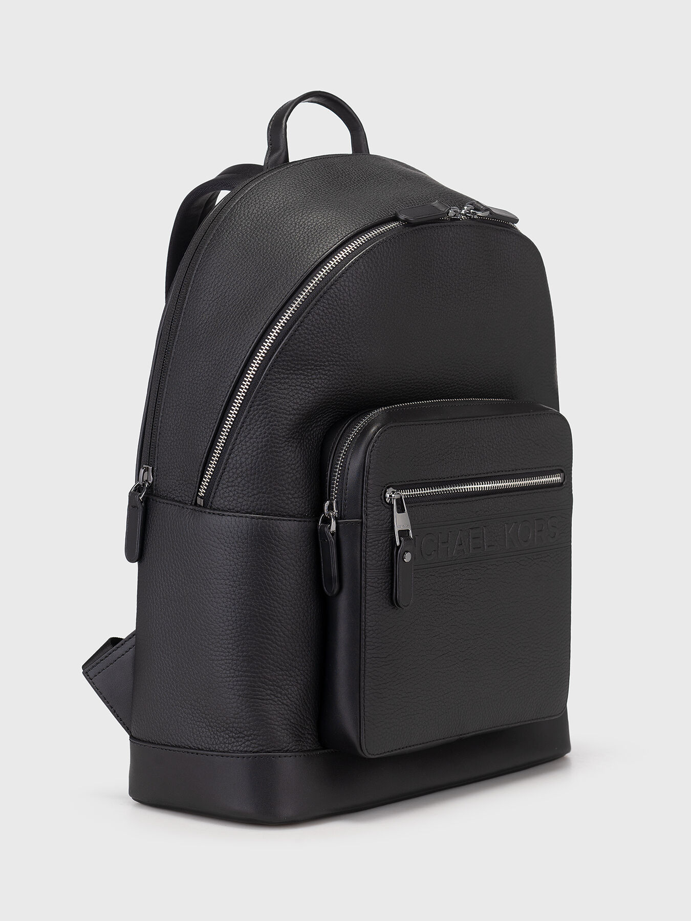Leather backpack with logo accent brand MICHAEL KORS