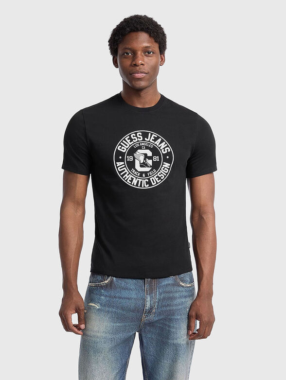 Cotton T-shirt with logo print - 1