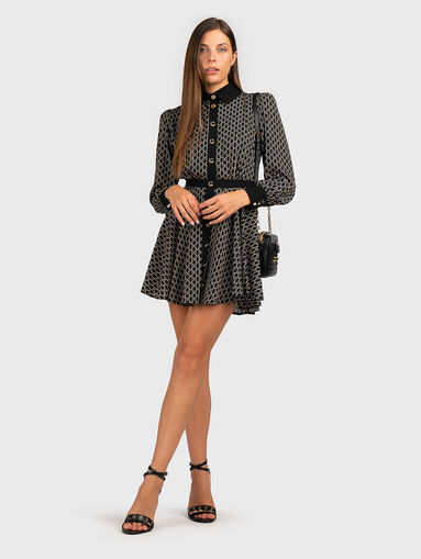 Mini dress with monogram print - 5
