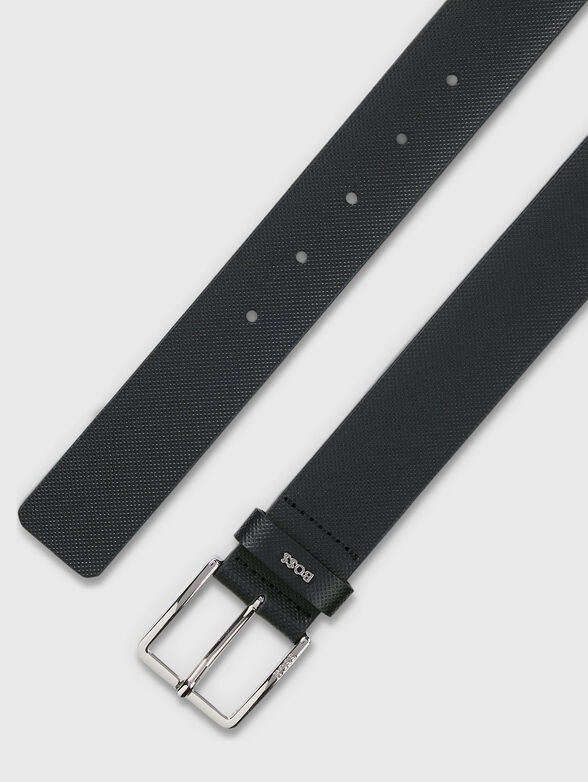 Leather belt with logo - 3