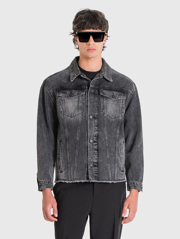 Denim jacket with washed effect - 1