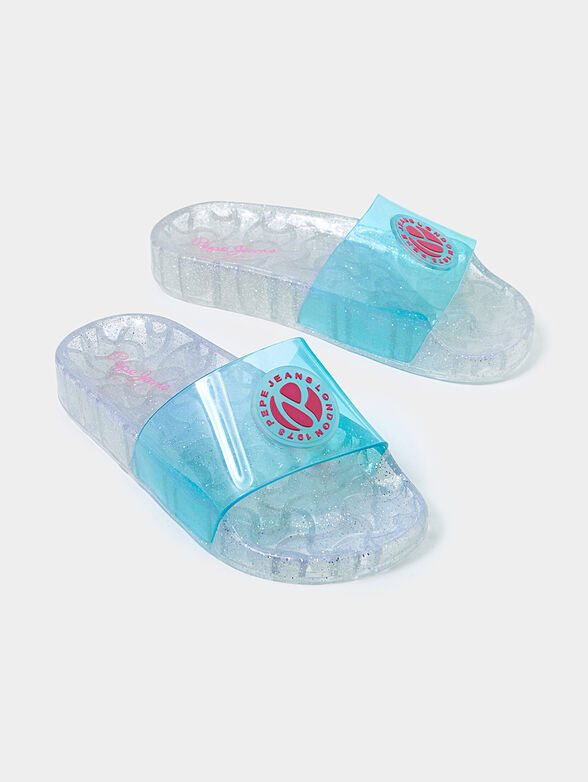 Slides in turquoise color - 2