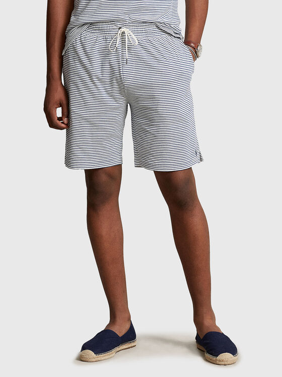 ATHLETIC shorts with striped print - 1