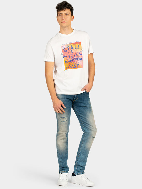 MELVILLE white T-shirt with print  - 2