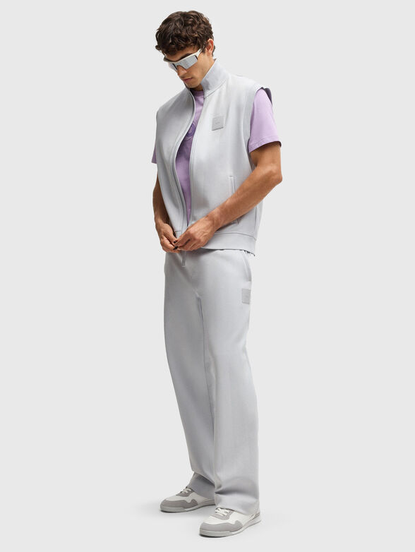 Cotton vest with logo detail - 1
