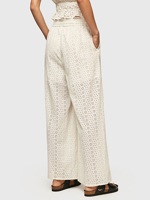 PATS white pants  with wide leg - 2