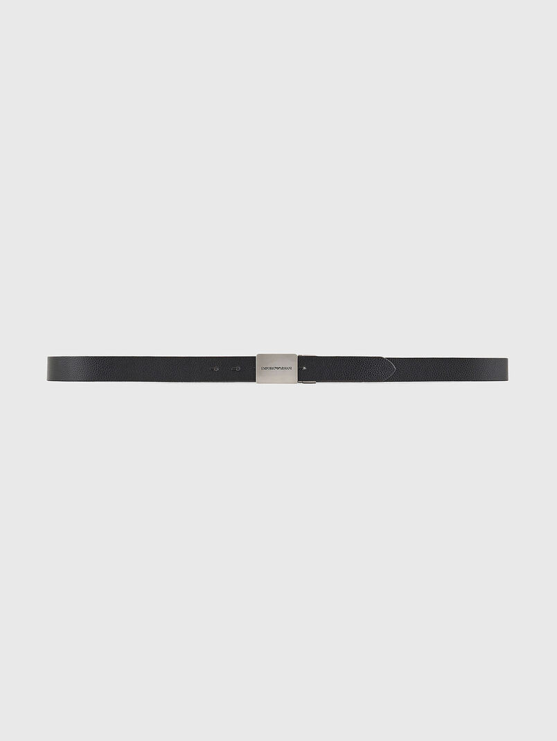Leather belt with logo - 3