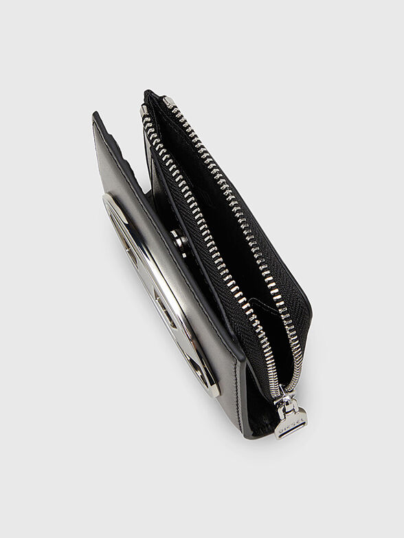 1DR leather card holder with oval logo - 4