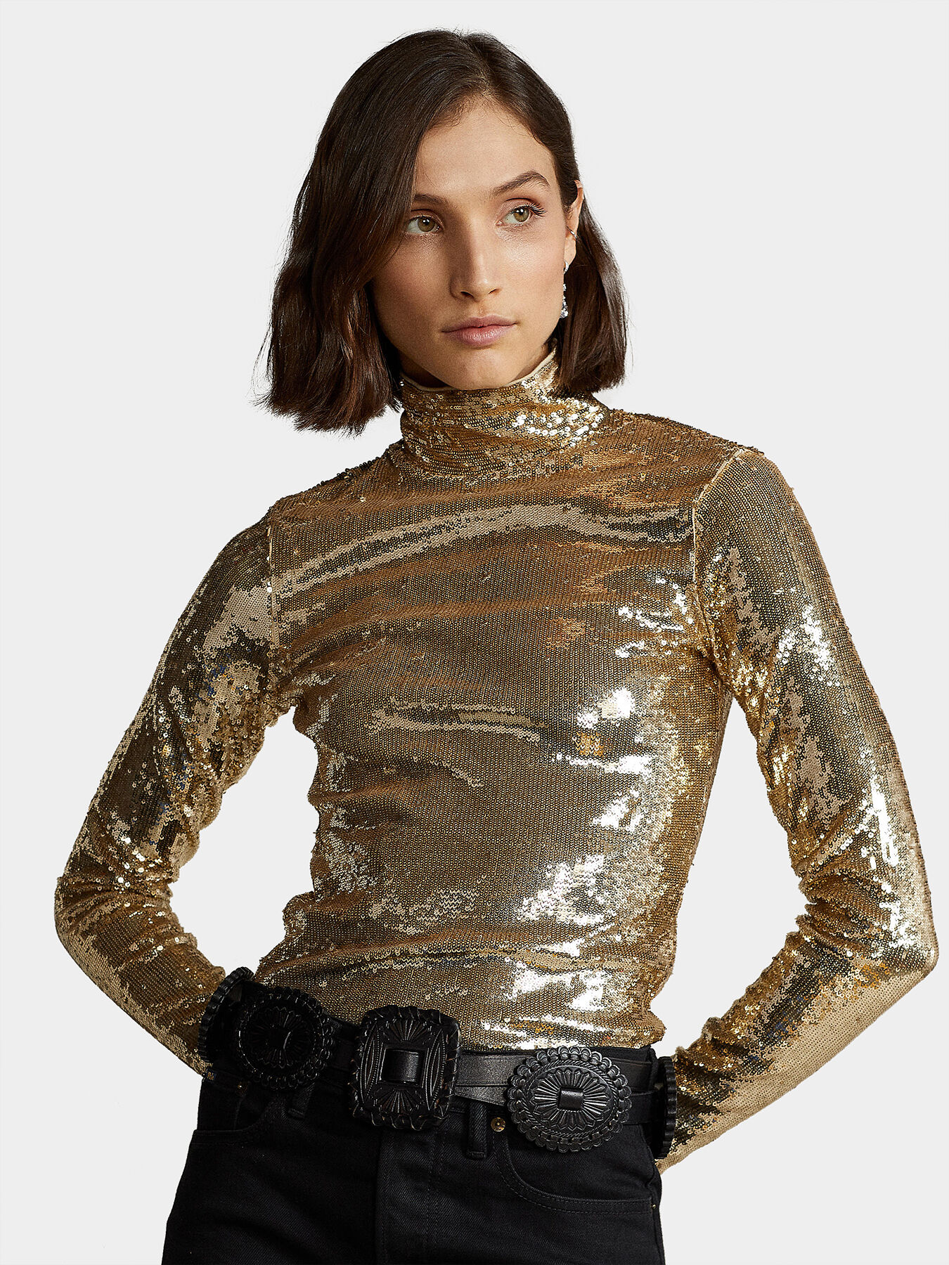 ralph lauren sequin top