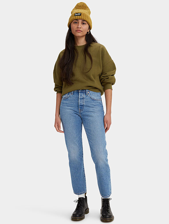 501® Levi's® high-waisted jeans in light blue color - 3