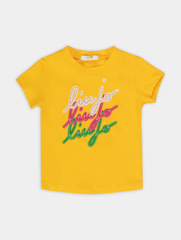 T-shirt in yellow color with print - 1